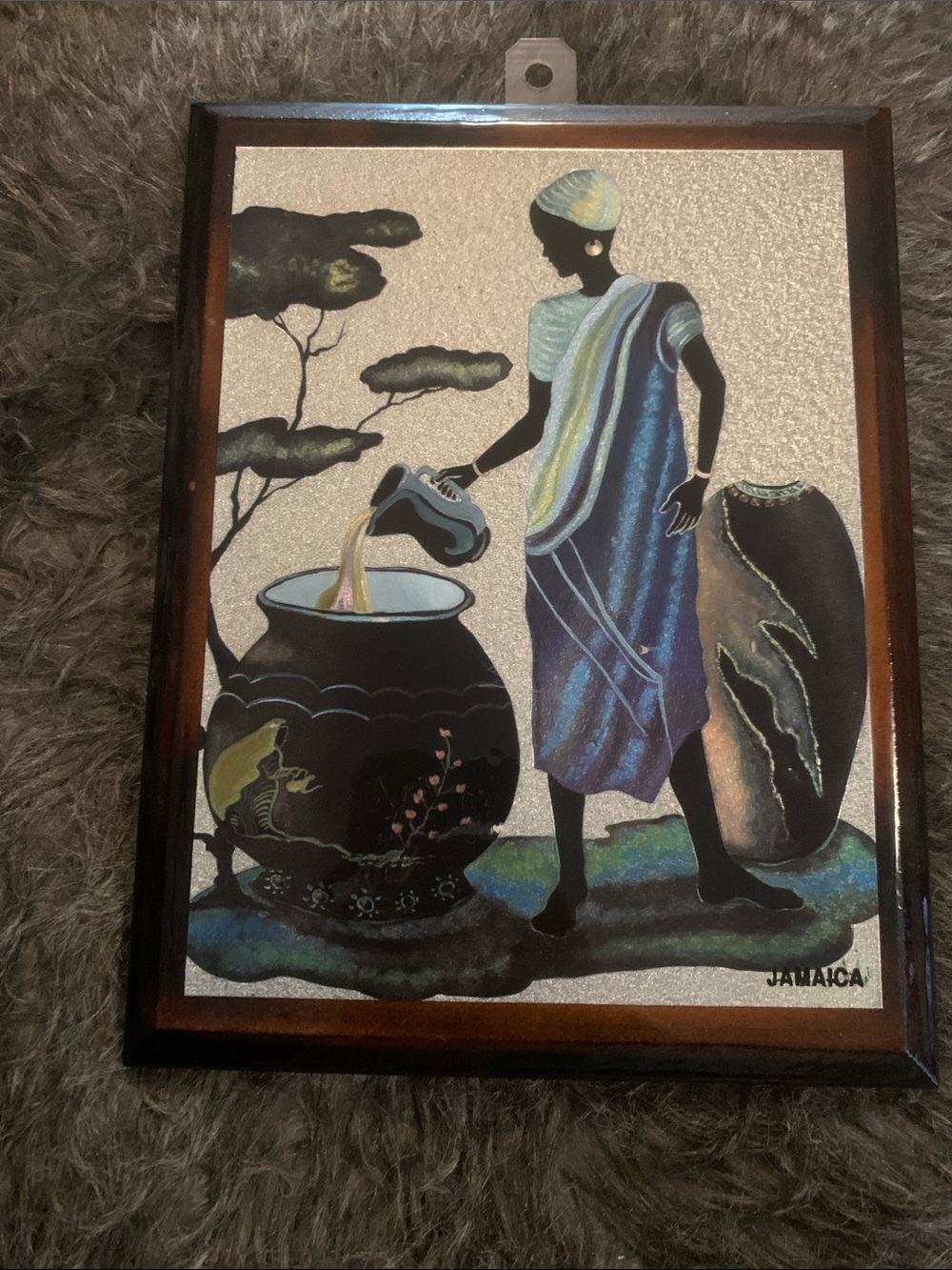 Vintage Caribbean Foil Art Print